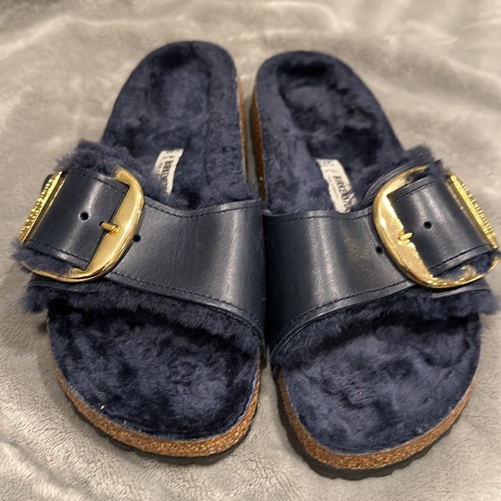 Birkenstock Madrid big buckle Genuine Shearling lined sandals - Picture 7 of 7